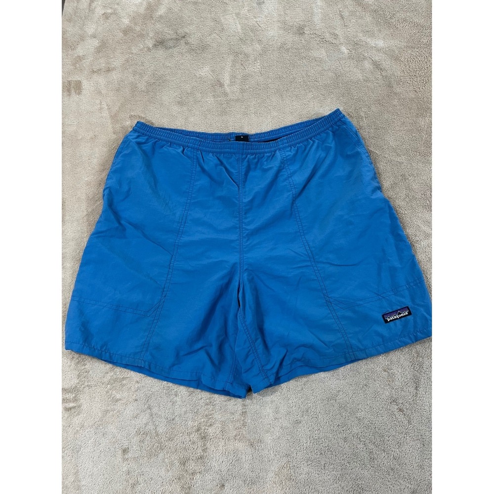 Patagonia Baggies Lined Shorts Men's 6" Inseam Size Large Blue Nylon GOOD